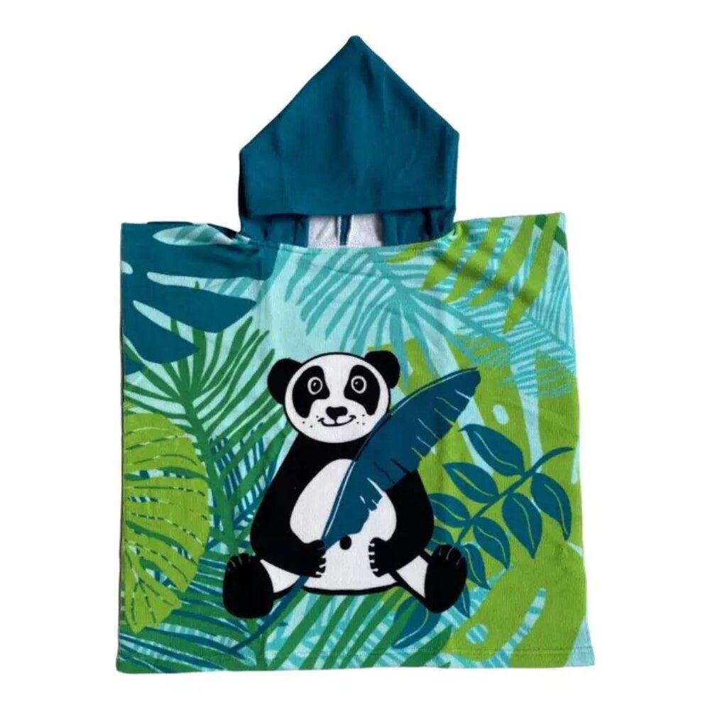 Kids Panda Beach Poncho